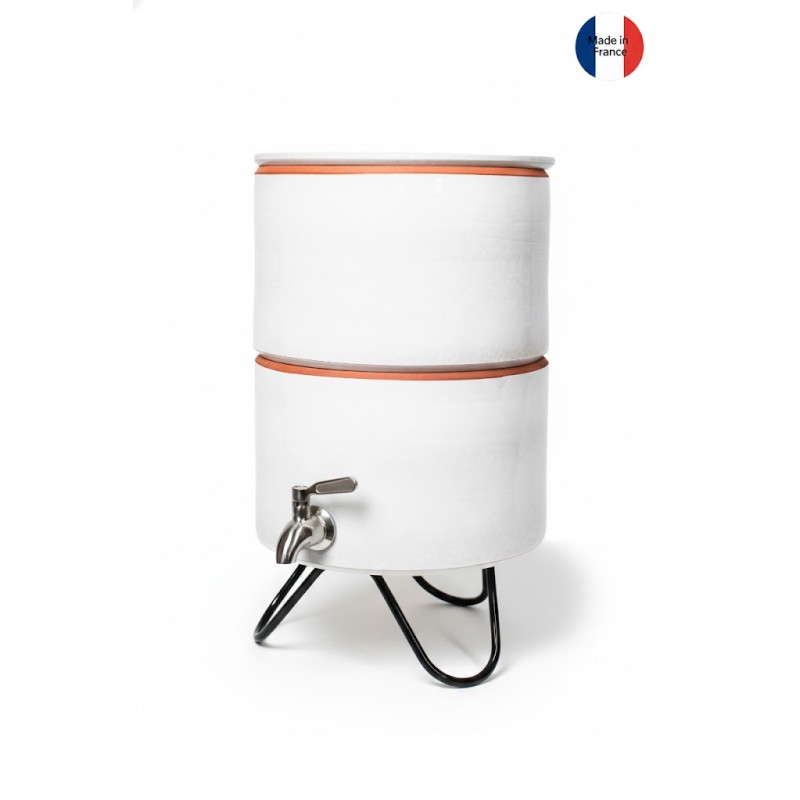 Filtre à eau PAUBRASIL 5L terre cuite émaillée blanche