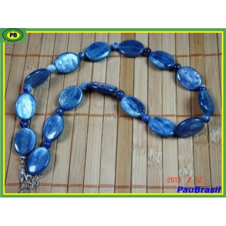 collier en Cyanite bleue de 42cm, Q extra collier en Cyanite bleue de 42cm, Q extra
