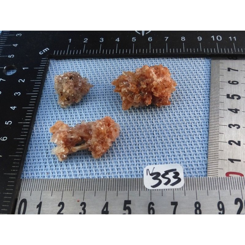 Creedite Lot de 3 Pierres Brutes 25gr50 | Minéraux Paubrasil
