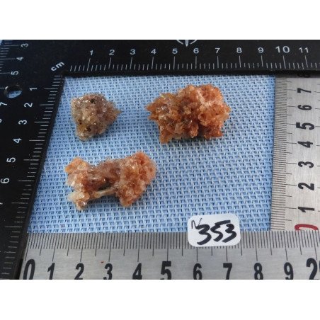 Creedite Lot de 3 Pierres Brutes 25gr50 | Minéraux Paubrasil