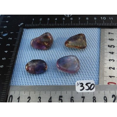 Ametrine Bolivie Q Extra Lot de 4 Pierres Roulées 27g | Minéraux Paubrasil