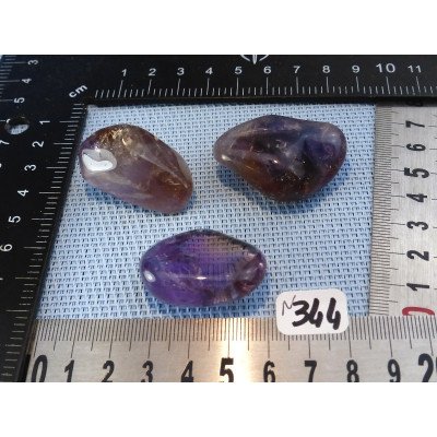 Ametrine Bolivie Q Extra Lot de 3 Pierres Roulées 60g | Minéraux Paubrasil