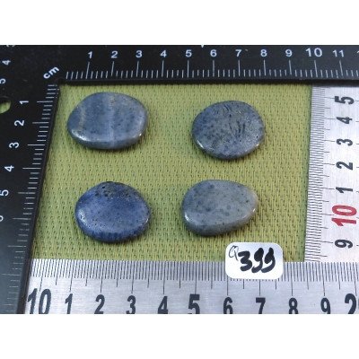 Corail Bleu Lot de 4 Pierres Plates Mini 21g | Minéraux Paubrasil
