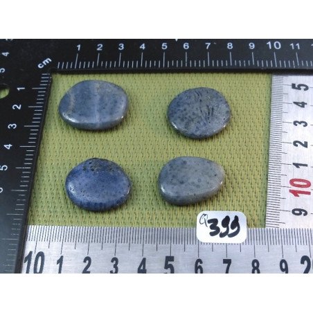 Corail Bleu Lot de 4 Pierres Plates Mini 21g | Minéraux Paubrasil