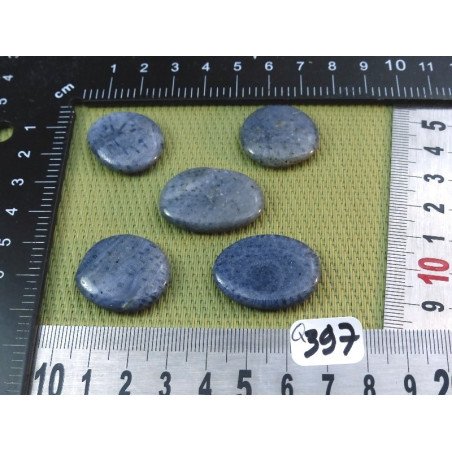 Corail Bleu lot de 5 Pierres Plates Mini 23g | Minéraux Paubrasil