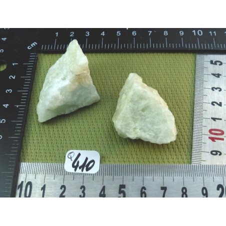 Aigue-Marine Lot de 2 Pierres Brutes 59g | Minéraux Paubrasil