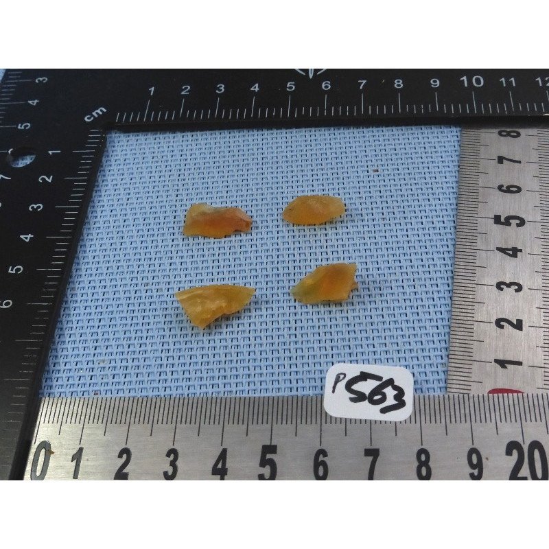 Opale de Feu Lot de 4 Pierres Brutes 3g | Minéraux Paubrasil