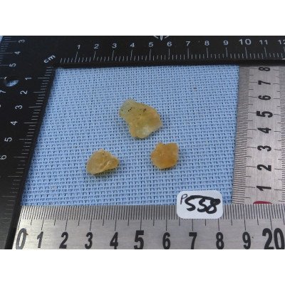 Opale de Feu Lot de 3 Pierres Brutes 4g | Minéraux Paubrasil