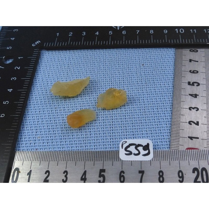 Opale de Feu Lot de 3 Pierres Brutes 5gr50 | Minéraux Paubrasil