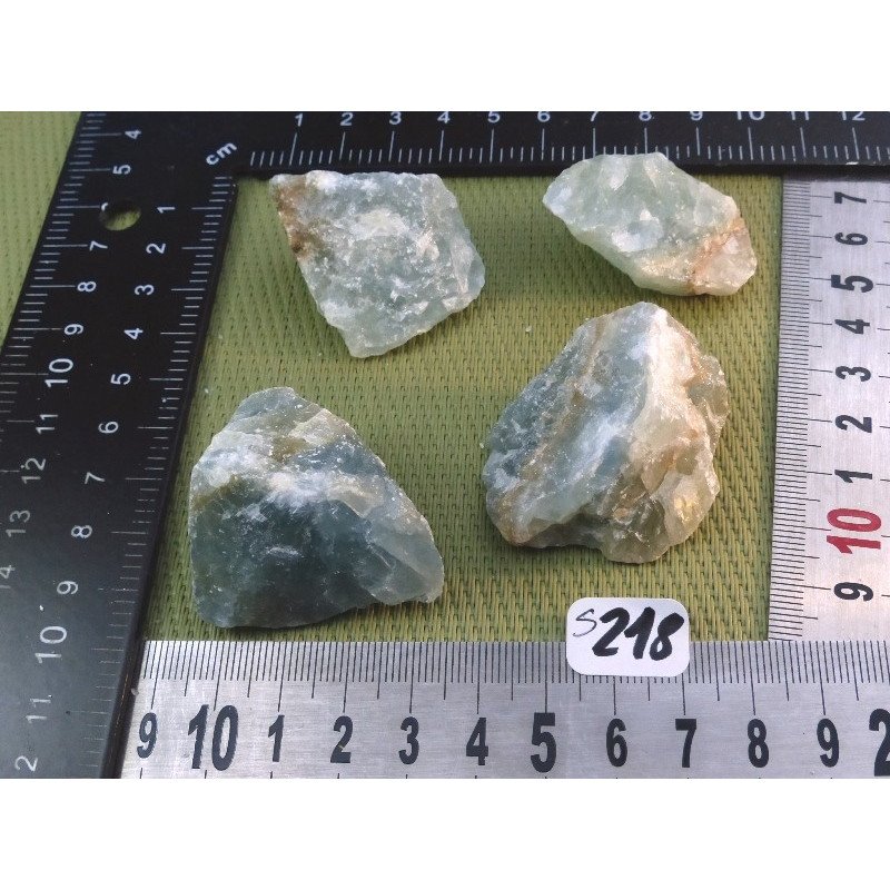 Onyx Bleu Lot de 4 Pierres Brutes 109g | Minéraux Paubrasil