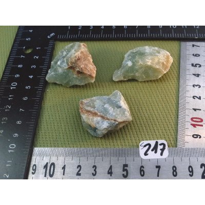 Onyx Bleu Lot de 3 Pierres Brutes 78g | Minéraux Paubrasil