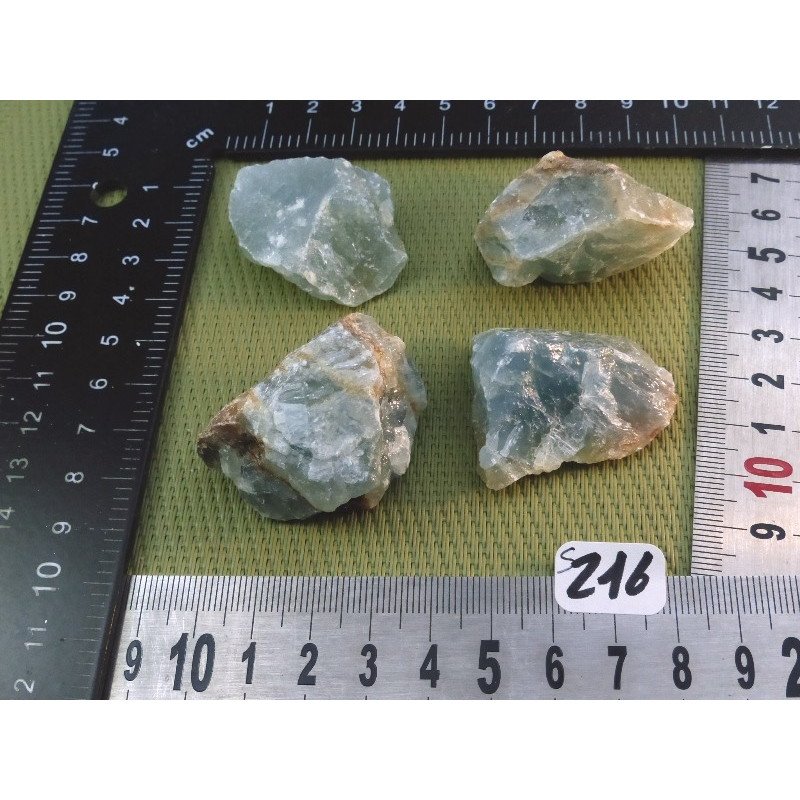 Onyx Bleu Lot de 4 Pierres Brutes 116g | Minéraux Paubrasil