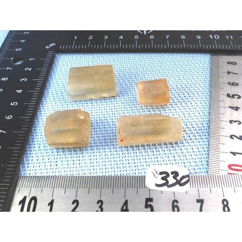Citrine Lot de 4 Batonnets Bruts 36g | Minéraux Paubrasil