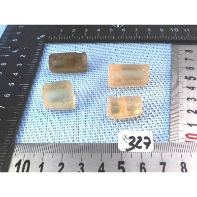 Citrine Lot de 4 Batonnets Bruts 29gr50 | Minéraux Paubrasil