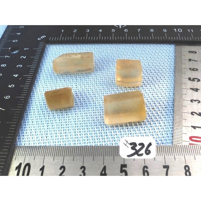 Citrine Lot de 4 Batonnets Bruts 33g | Minéraux Paubrasil