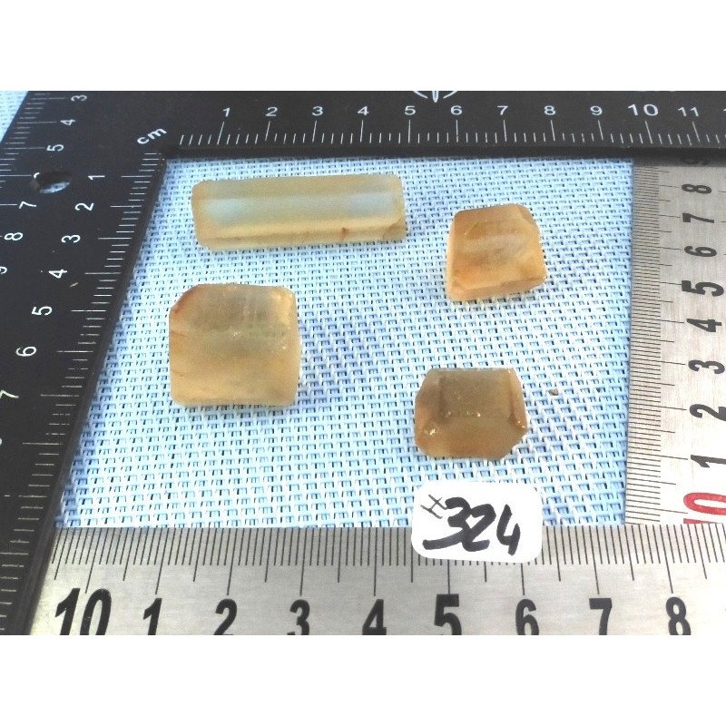 Citrine Lot de 4 Batonnets Bruts 32g | Minéraux Paubrasil