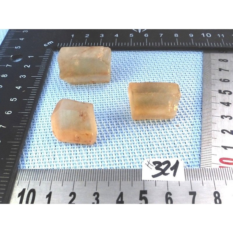 Citrine Lot de 3 Batonnets Bruts 47g | Minéraux Paubrasil