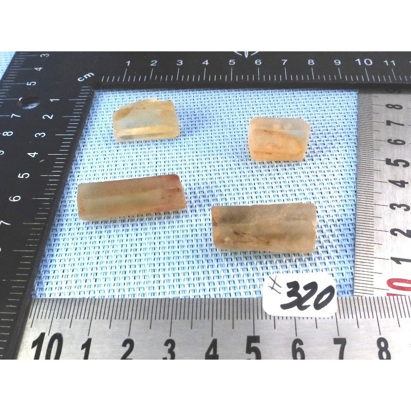 Citrine Lot de 4 Batonnets Bruts 26g | Minéraux Paubrasil