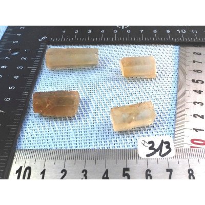 Citrine Lot de 4 Batonnets Bruts 34gr50 | Minéraux Paubrasil