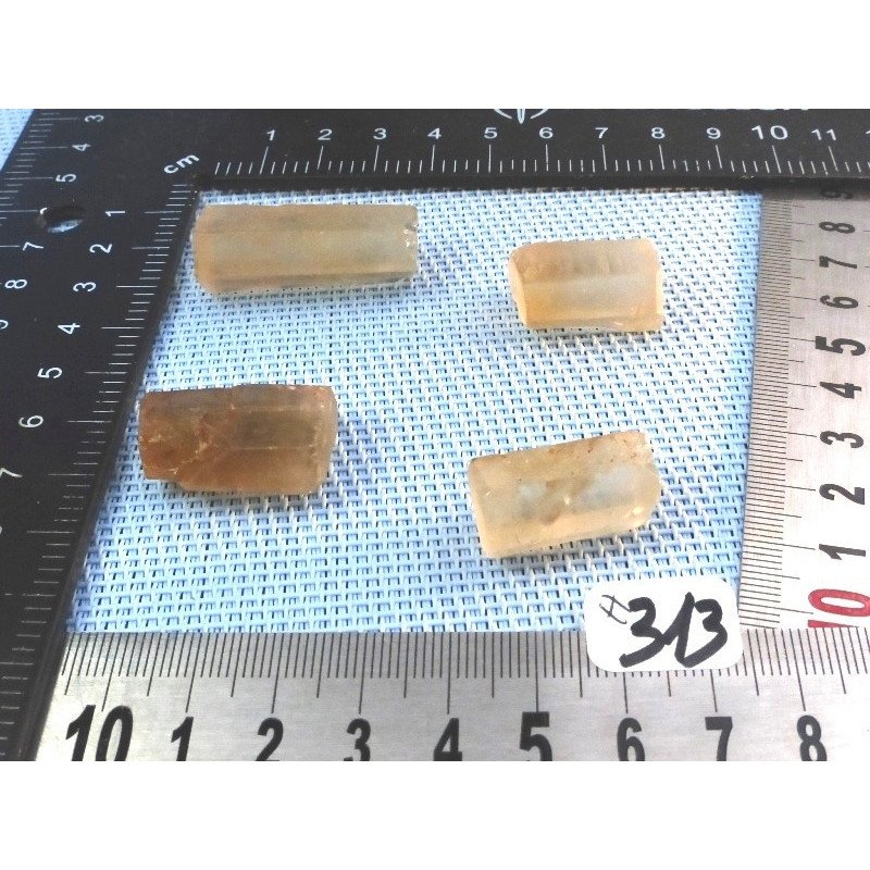 Citrine Lot de 4 Batonnets Bruts 34gr50 | Minéraux Paubrasil