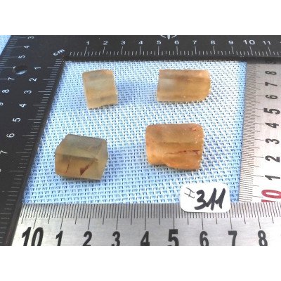 Citrine Lot de 4 Batonnets Bruts 34g | Minéraux Paubrasil