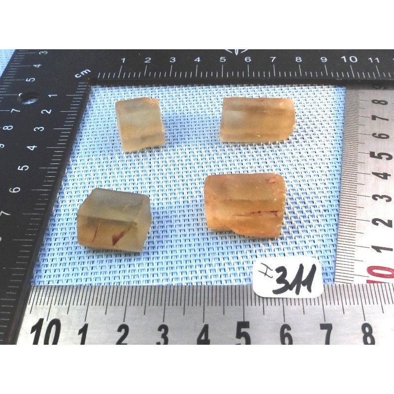 Citrine Lot de 4 Batonnets Bruts 34g | Minéraux Paubrasil