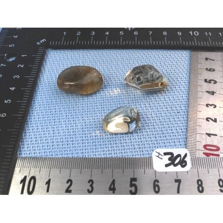 Citrine naturelle Q Extra Lot de 3 Pierres Roulées 20gr50 | Minéraux Paubrasil