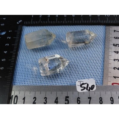 Quartz Citrin Lot de 3 Pointes Polies Reiki 51gr50 | Minéraux Paubrasil