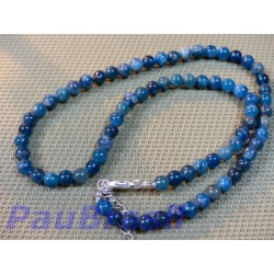 Collier en perles de 6mm en Apatite Bleue  45cm