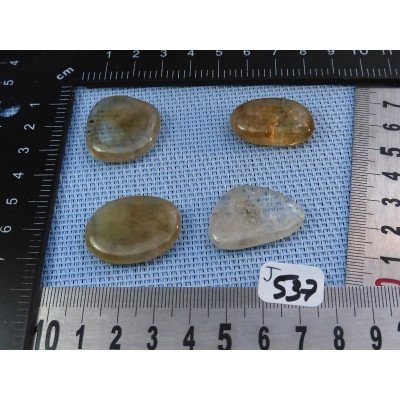 Citrine Naturelle Lot de 4 Pierres Plates Mini 26g | Minéraux Paubrasil