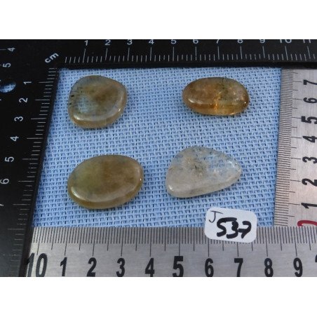 Citrine Naturelle Lot de 4 Pierres Plates Mini 26g | Minéraux Paubrasil