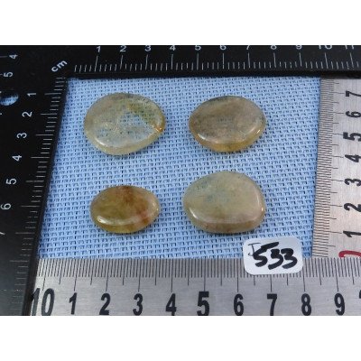 Citrine Naturelle Lot de 4 Pierres Plates Mini 25g | Minéraux Paubrasil