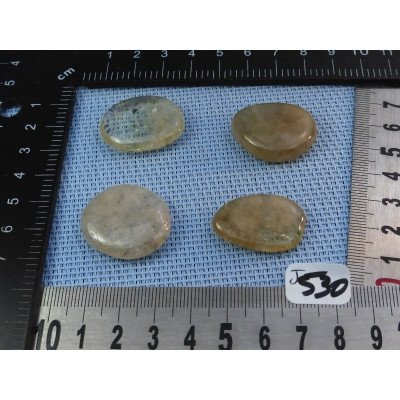 Citrine Naturelle Lot de 4 Pierres Plates Mini 28g | Minéraux Paubrasil
