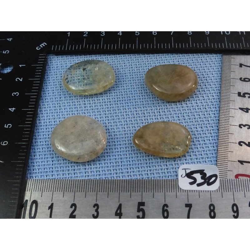 Citrine Naturelle Lot de 4 Pierres Plates Mini 28g | Minéraux Paubrasil