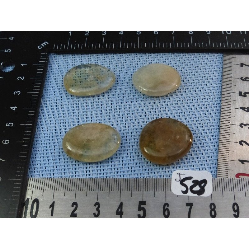 Citrine Naturelle Lot de 4 Pierres Plates Mini 23g | Minéraux Paubrasil