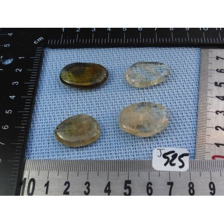 Citrine Naturelle Lot de 4 Pierres Plates Mini 21gr50 | Minéraux Paubrasil