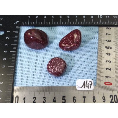 Porphyre Imperial Q Extra Lot de 3 Pierres Roulées 46g | Minéraux Paubrasil