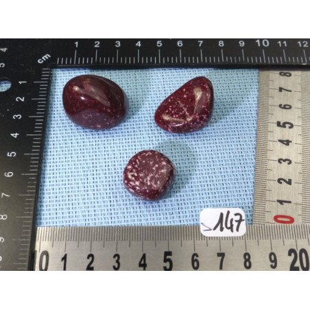 Porphyre Imperial Q Extra Lot de 3 Pierres Roulées 46g | Minéraux Paubrasil