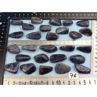 Iolite - Cordierite Q Extra Pierre Roulée à l unité de 7 à 9 | Minéraux Paubrasil