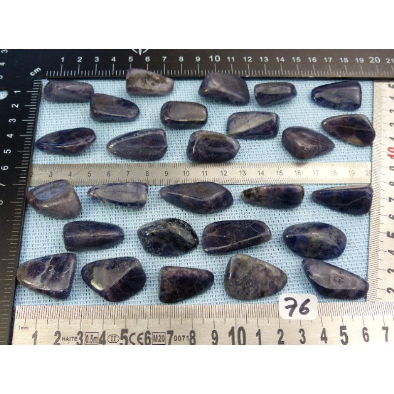 Iolite - Cordierite Q Extra Pierre Roulée à l unité de 7 à 9 | Minéraux Paubrasil