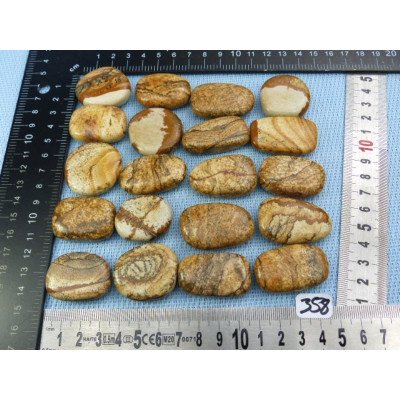 Jaspe Paysage Galet Plat à l'unité de 16 à 20 gr | Minéraux Paubrasil