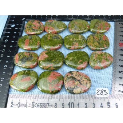 Unakite Pierre Plate à l unité de 37 à 41 mm | Minéraux Paubrasil