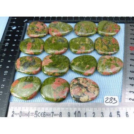 Unakite Pierre Plate à l unité de 37 à 41 mm | Minéraux Paubrasil