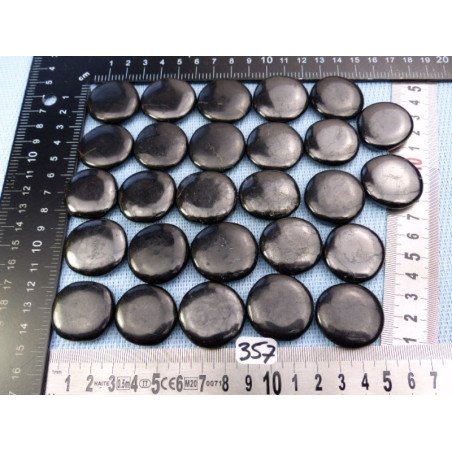 Shungite Pierre Plate à l unité de 28 à 30 mm | Minéraux Paubrasil