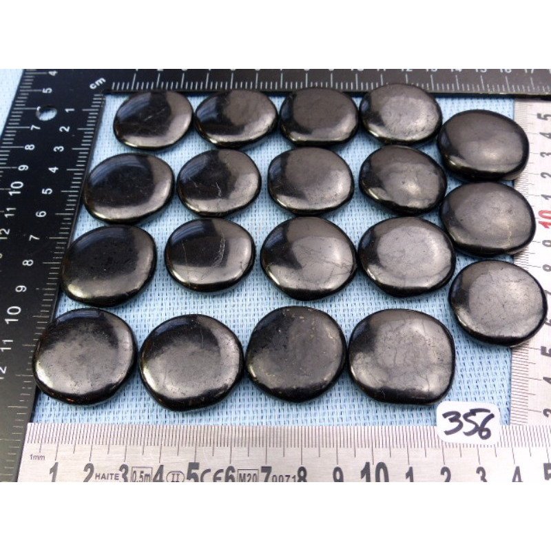 Shungite Pierre Plate à l unité de 31 à 33 mm | Minéraux Paubrasil