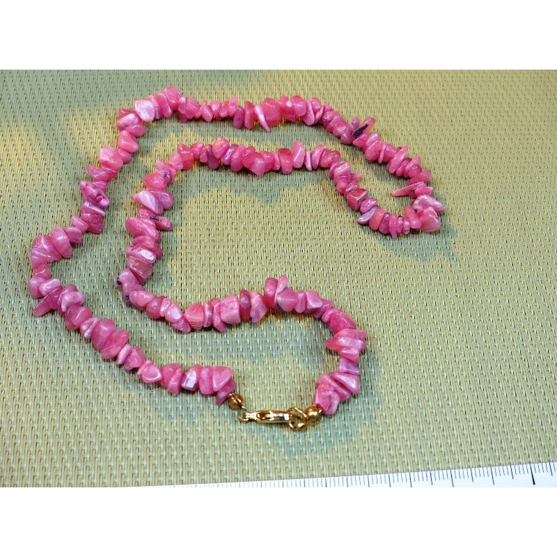 Collier baroque en Rhodocrosite Extra d'Argentine 45cm environ