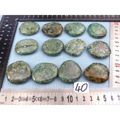 Chrysocolle Pierre Plate à l unité de 38 à 42 mm | Minéraux Paubrasil
