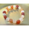 Bracelet en Pierre de lune Orthose en pierre roulee 
