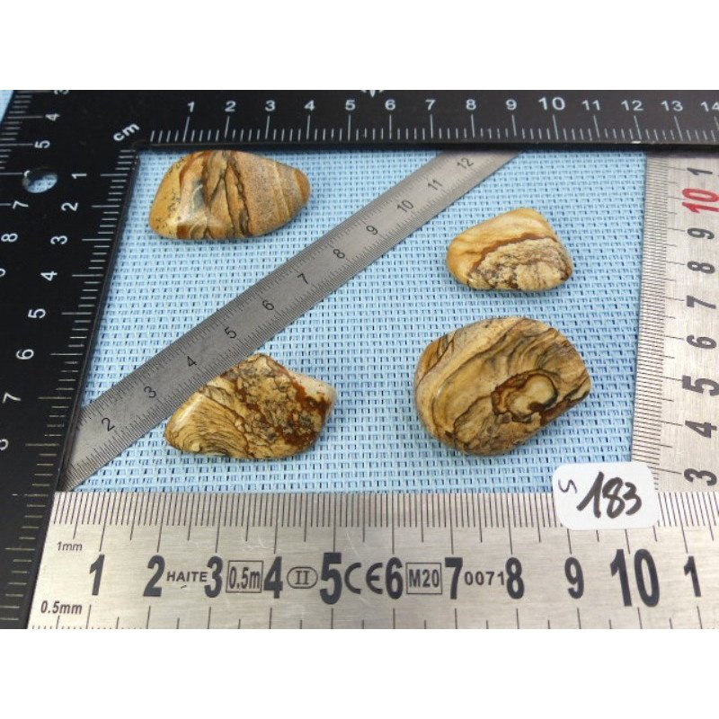 Jaspe Paysage Lot de 4 Pierres Roulées 40g | Minéraux Paubrasil