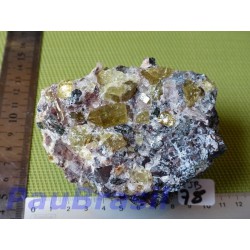 Apatites jaunes brutes du Mexique sur gangue 535gr